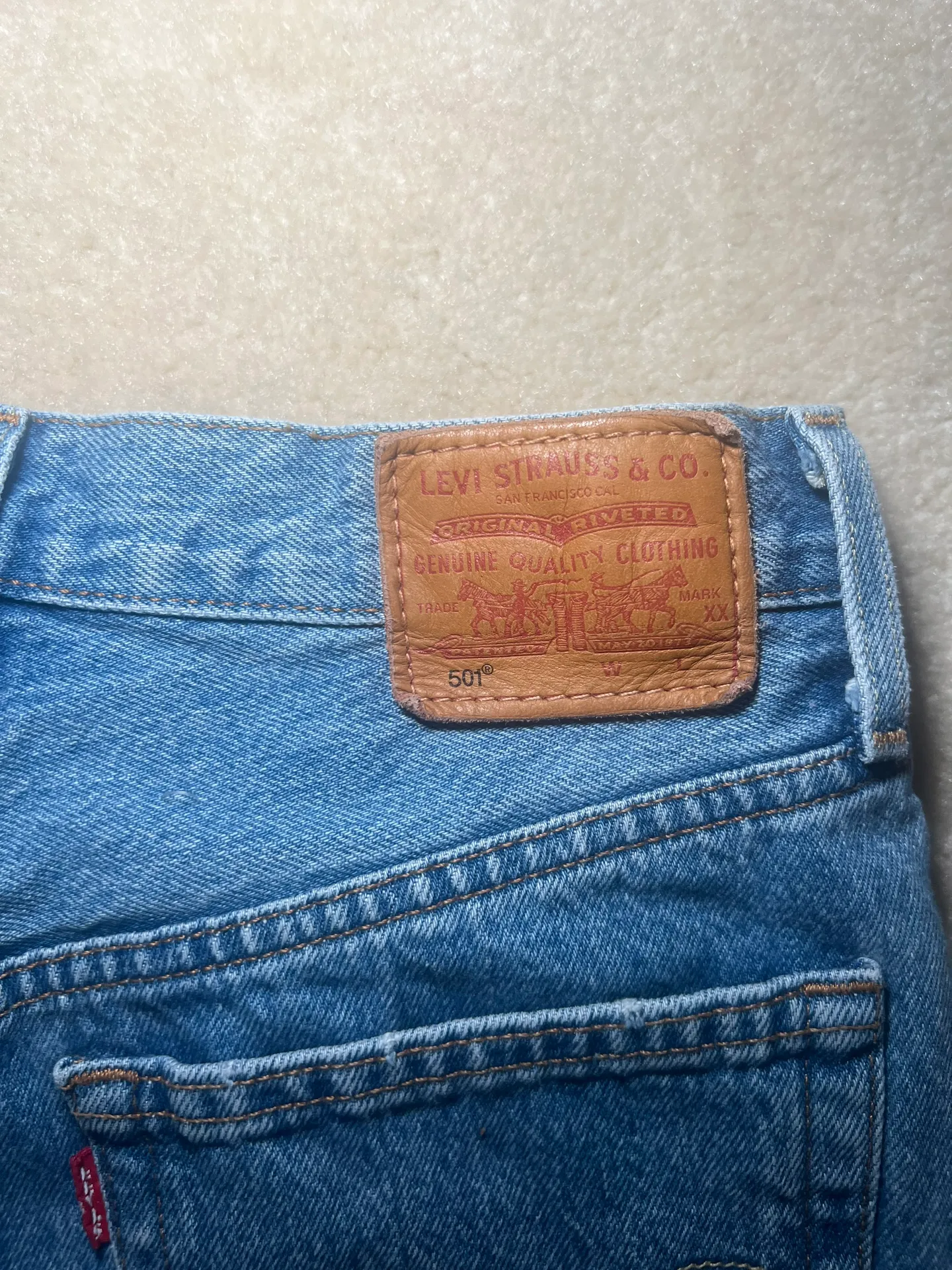 501 Levi's Shorts | Size 26 Waist | Big E Red Tag - Image 3