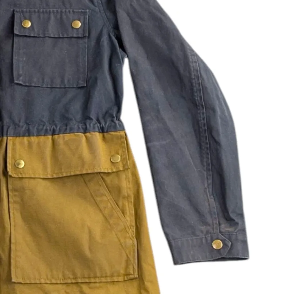 J. Crew Colorblock Barn/Chore Waxed Cotton Field Jacket EUC Size S     F215 - Image 13