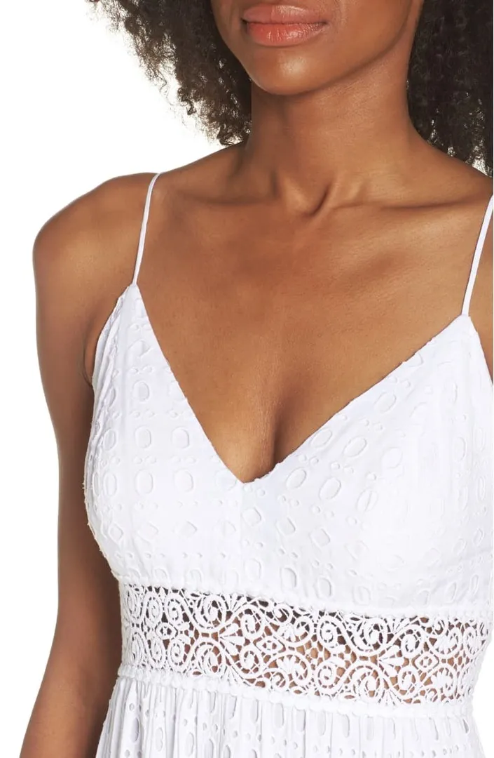 Melody Maxi Dress In White Eyelet - Image 5