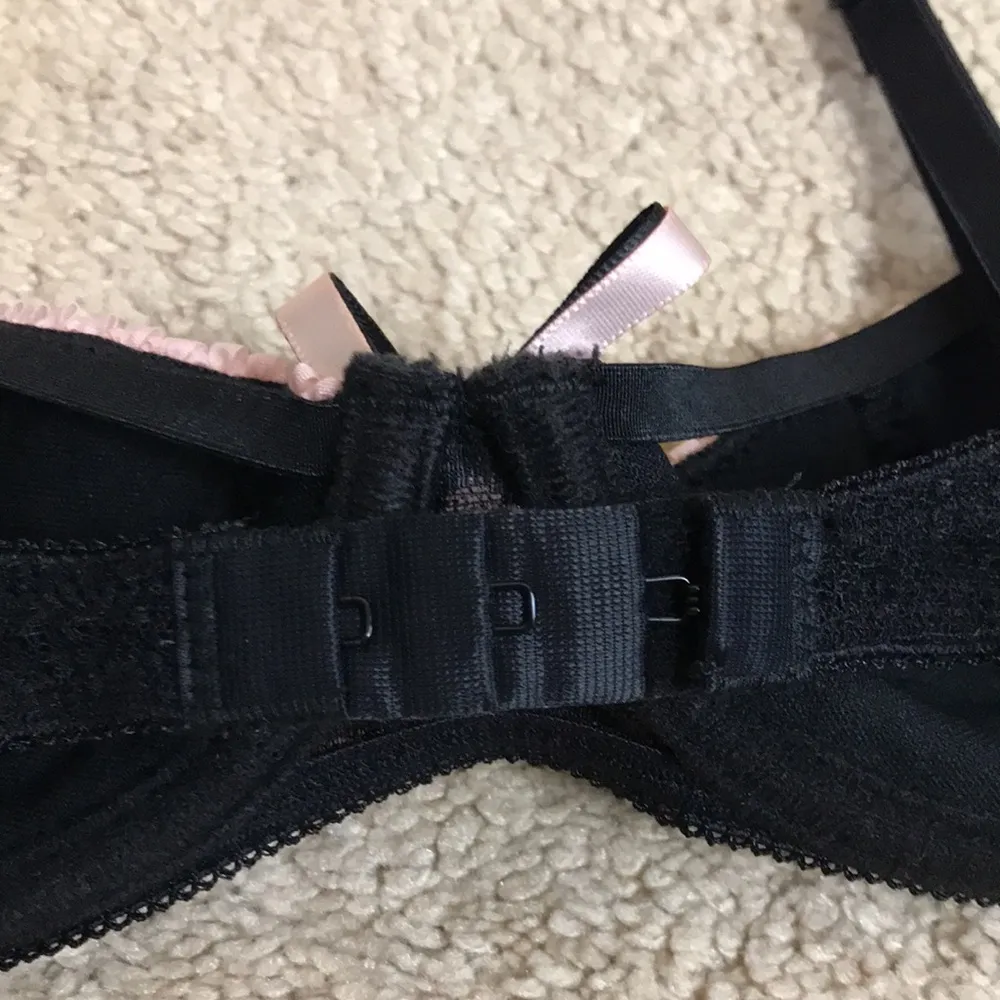 Ann Summers Women’s Black Pink Lace Bows Hanging Beads Strap Front Bra Sz 34C - Image 8