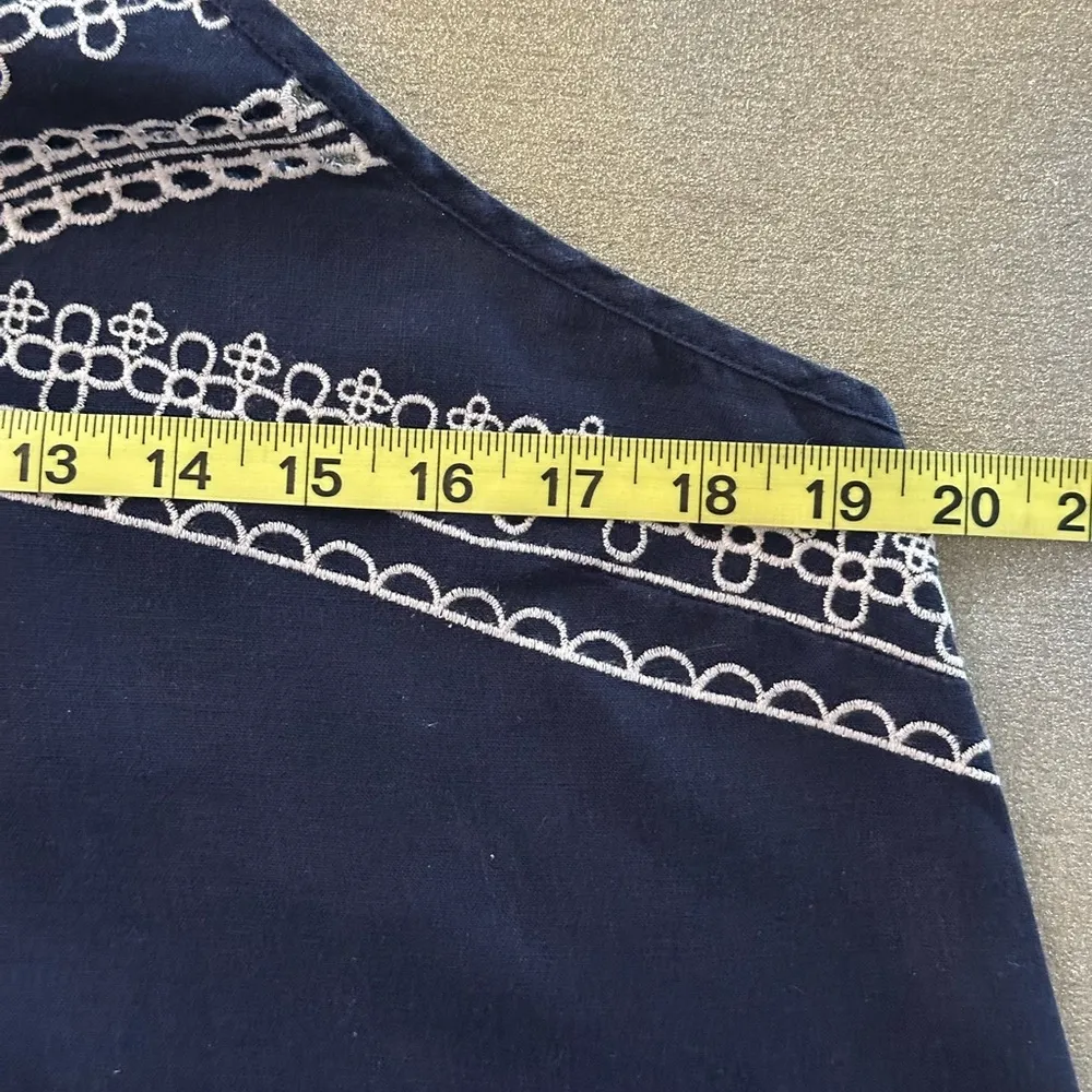 Gap No Routine Navy Embroidered Spaghetti Top (686) - Image 9