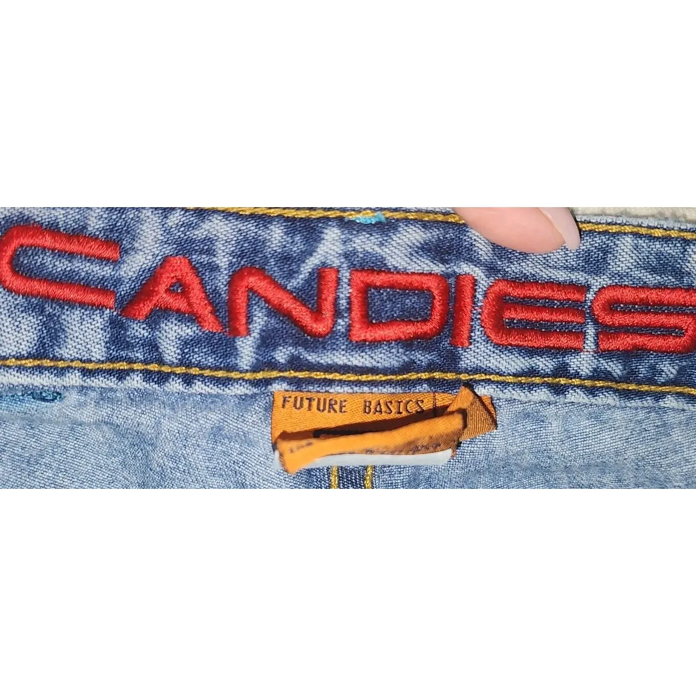 Candies Denim Jeans Bootcut‎ Low Rise Y2K Style Blue Wash Womens Size 3 - Image 4