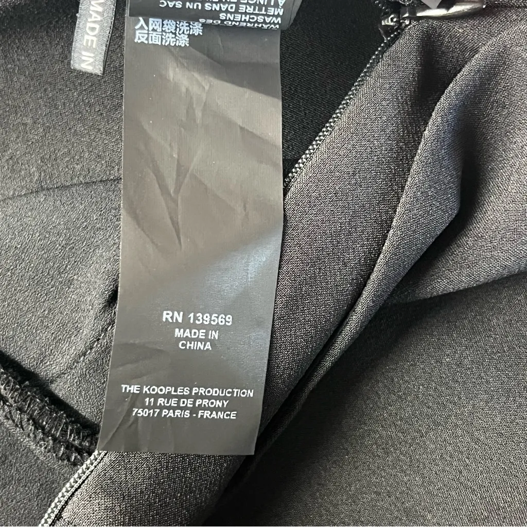 The Kooples Strapless Jumpsuit Womens Size‎ 2 Black Side Zipper Pockets NEW - Image 6