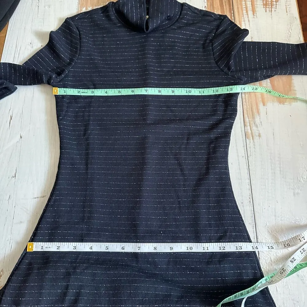 Marine Layer Lexi Rib Turtleneck Midi dress Size XS Sky Captain - Image 7