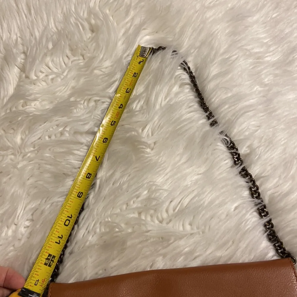 J.Crew 100% Leather Purse /Clutch tan/ brown color excellent condition - Image 12