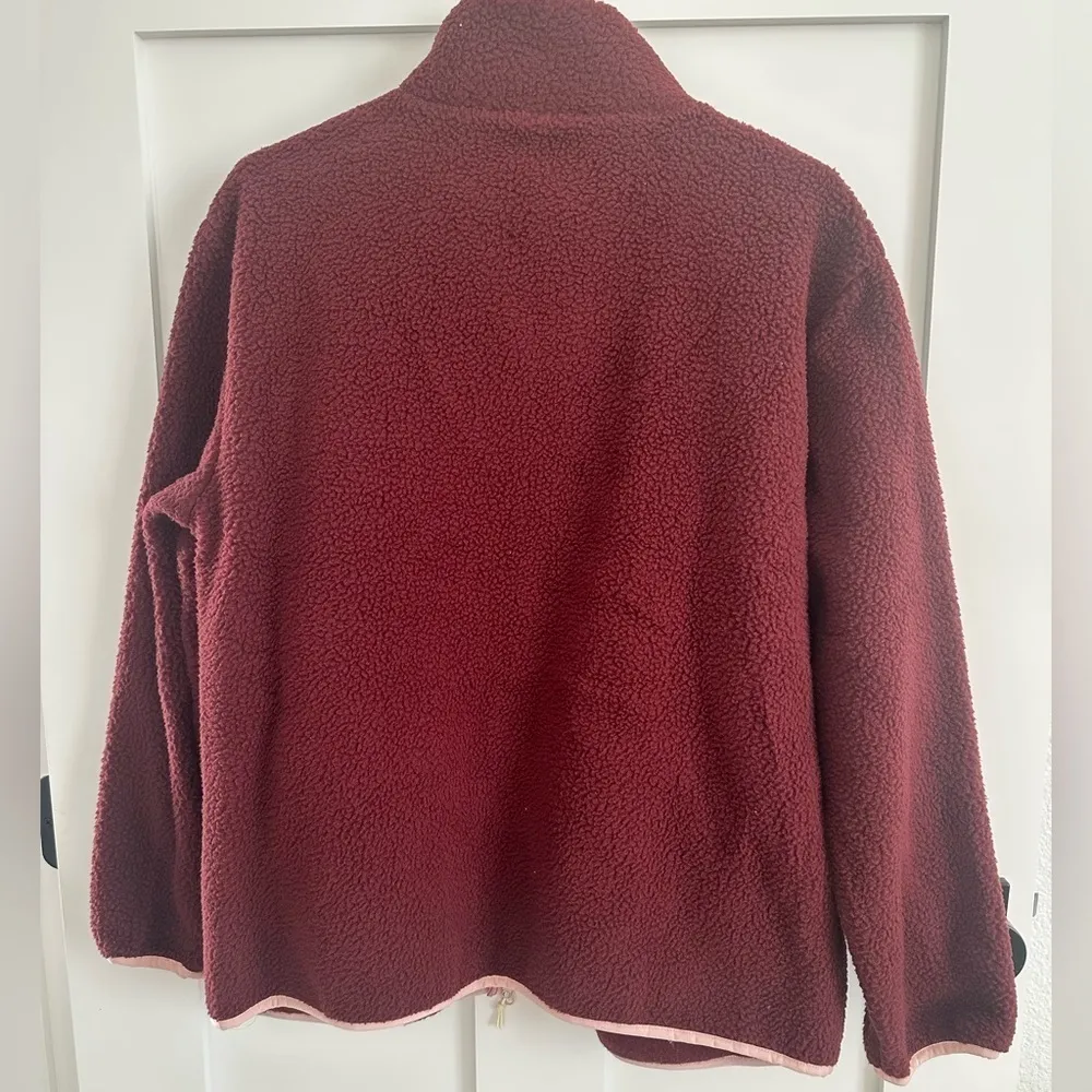 NWT Ocean+Coast Dark Brick Sherpa Zip - Image 2