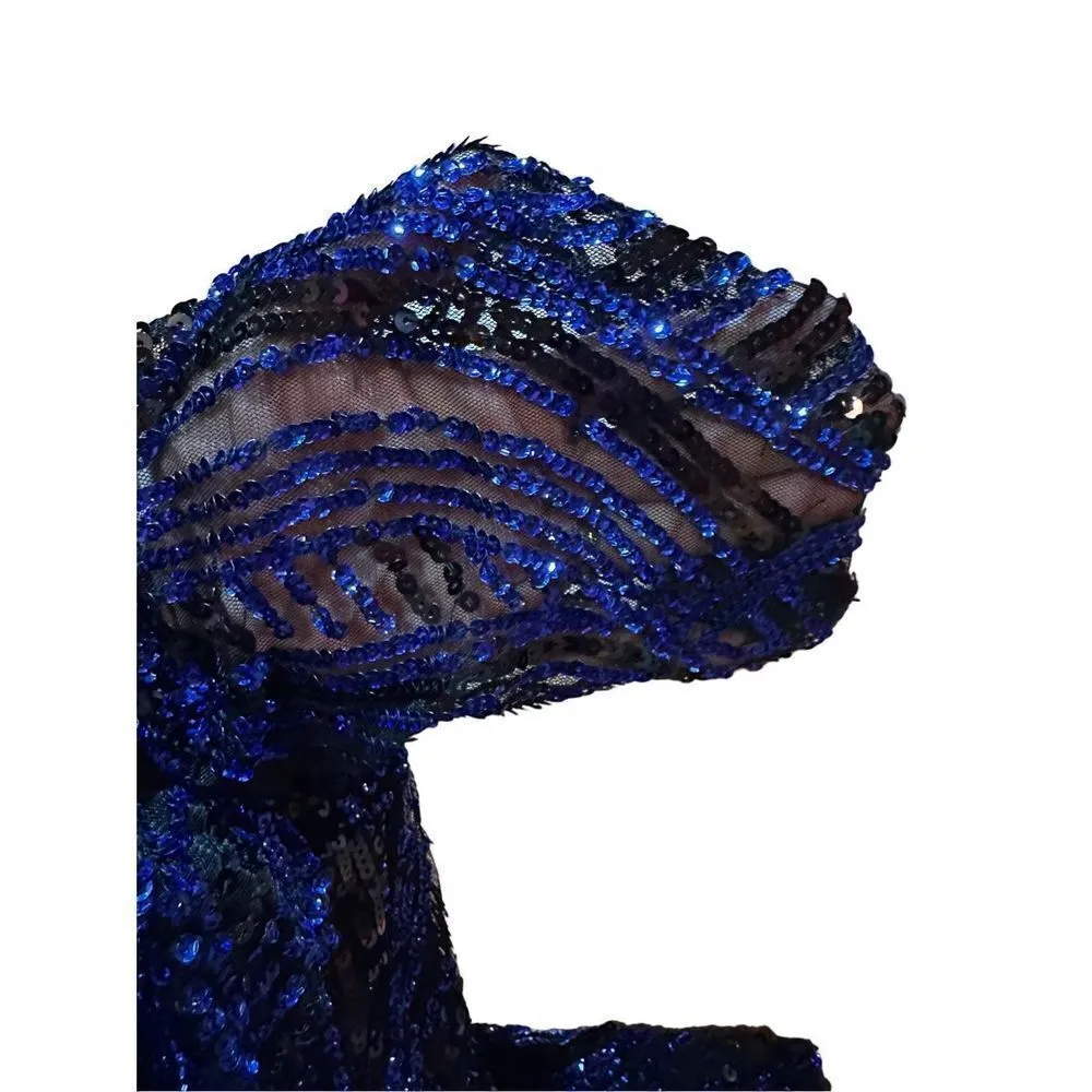 French Connection Deniz Embellished Mini Dress in color Surf The Web sz 6 - Image 16