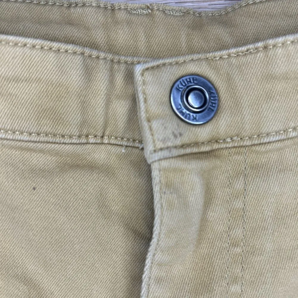 Kuhl Womens 6 Kontour Short 4" inseam Kurve Strech Yellow Pockets Outdoor Hiking - Image 2