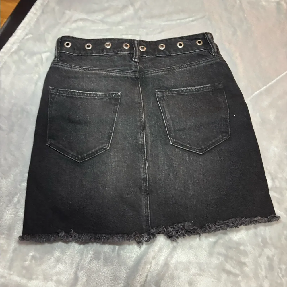 All Saints denim mini skirt size 2 lyla eyelet skirt NWT - Image 4