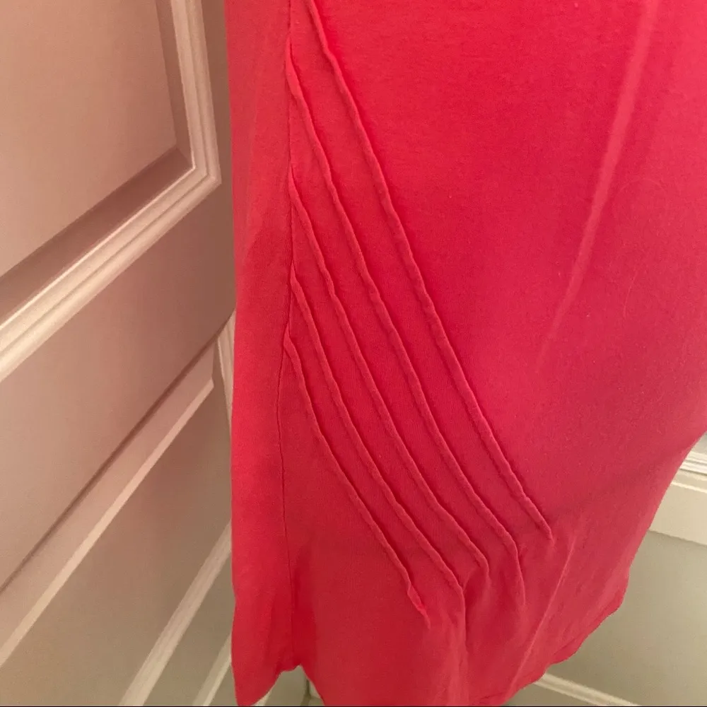 Hanna g|| Pink sleeveless long tunic top with design on shoulder and bottom Size M - Image 3