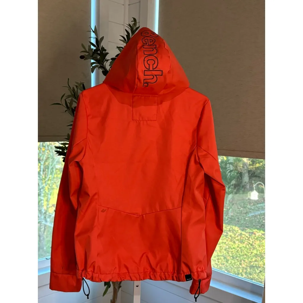 Women's Bench Supa Softshell Coral Full Zip Hooded Utility Jacket, Large Orange - Image 3