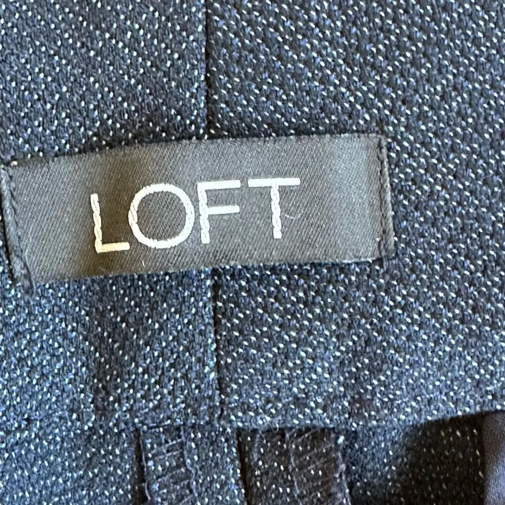 Blue Textured Julie Dress Pants Curvy Through The Hip Area Wide Leg. - Image 9