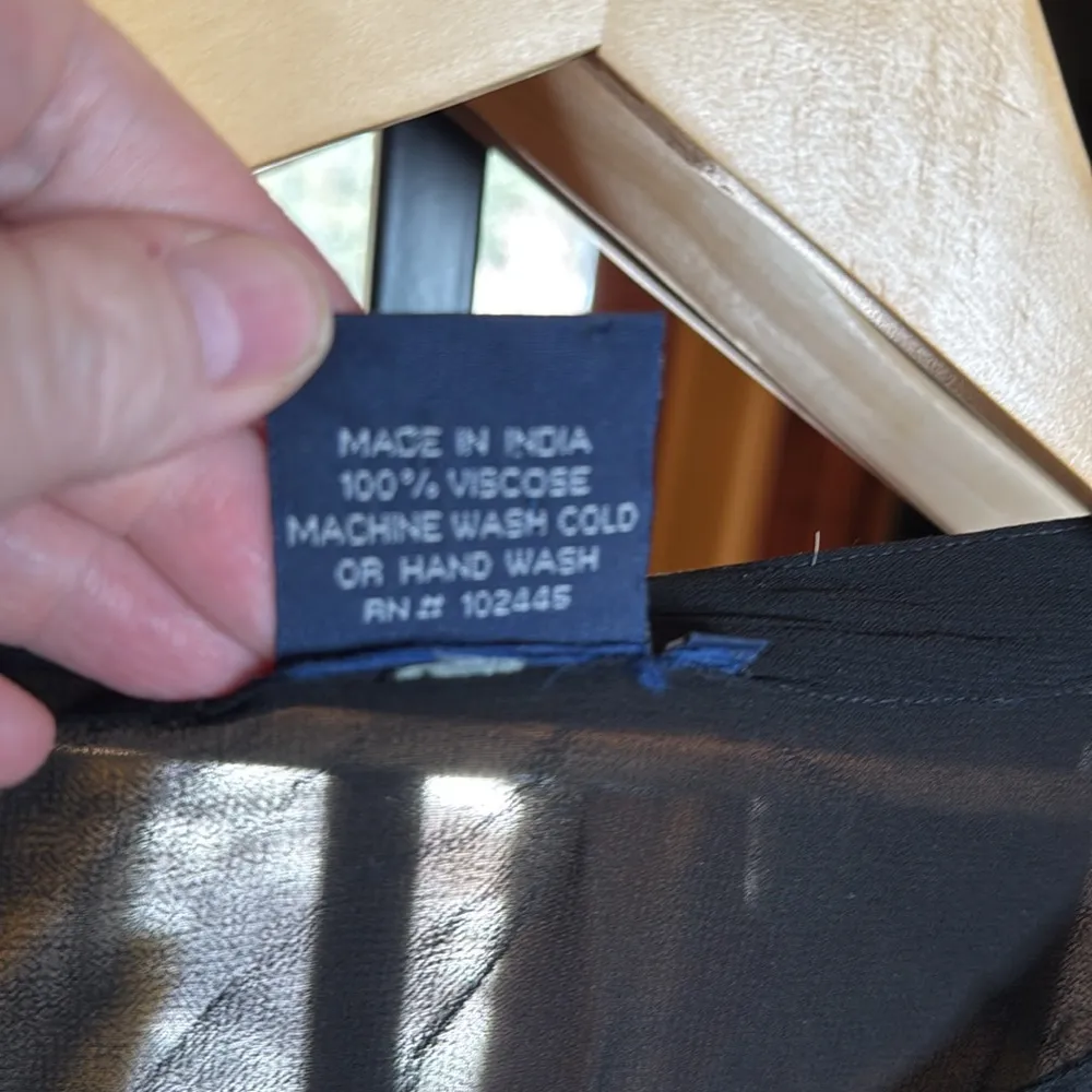 Vintage Karma Highway Black Embroidered Sheer Top Made in India Size XL - Image 7