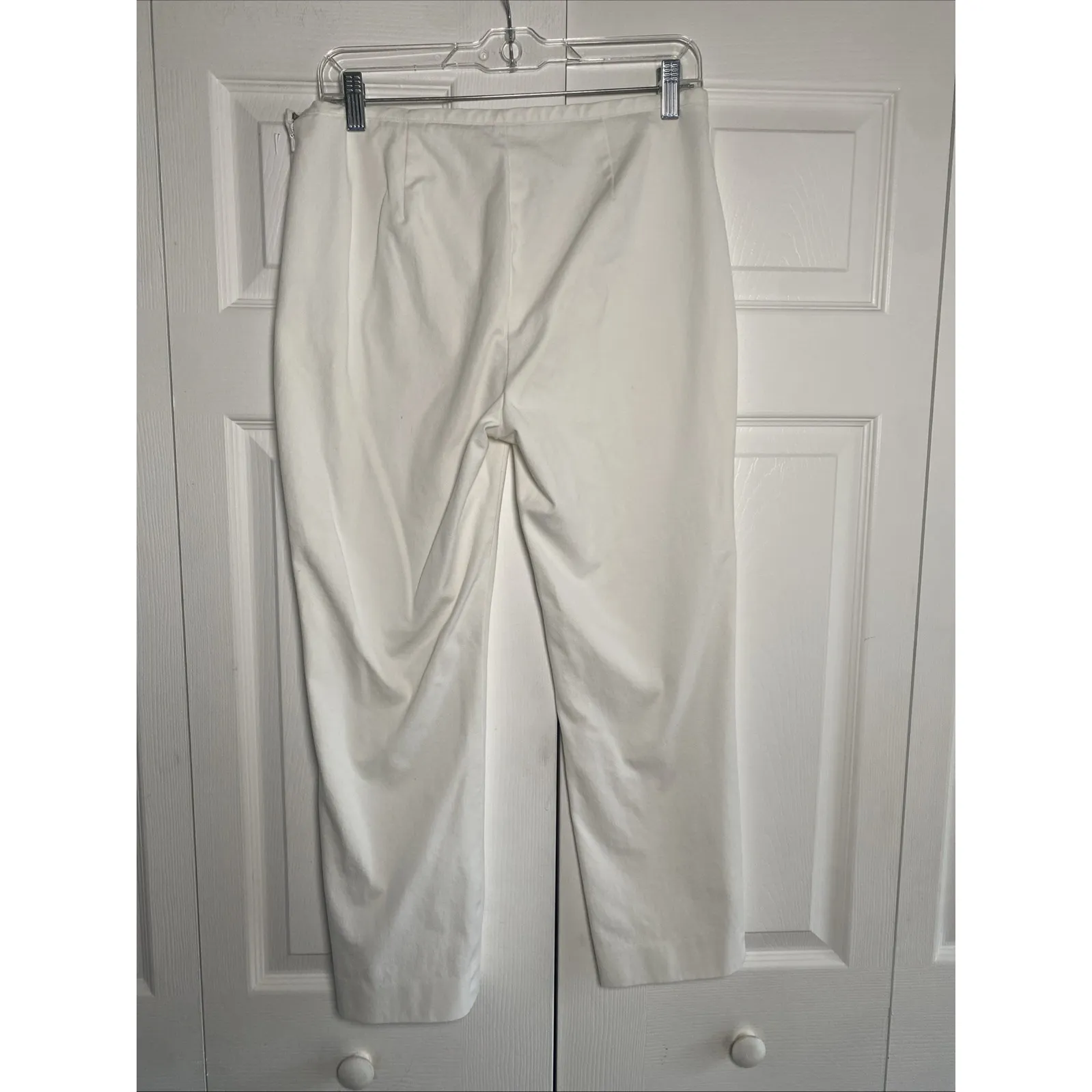 J McLaughlin Women's Size 8 White Pants Straight Leg Clean Girl Preppy - Image 2