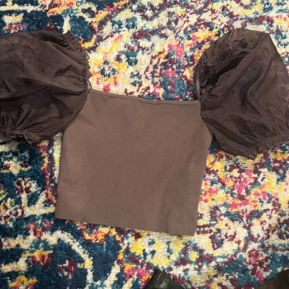 Aritzia Wilfred puff sleeve stanza top size xsmall - Image 3