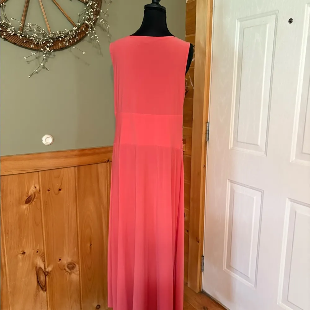 Antthony Coral Dress with Shaw. Can wear dress with or without the Shaw. Orange Size L - Image 10