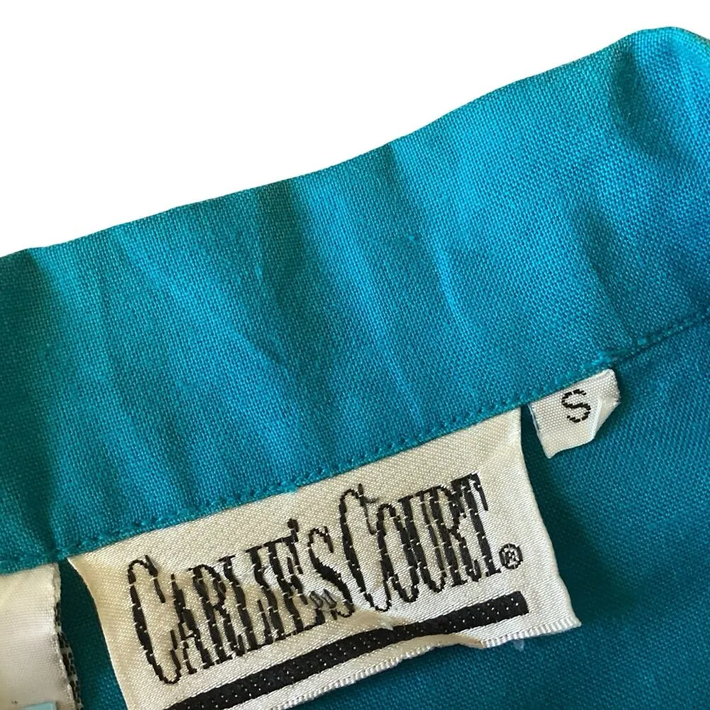 Carlie’s Court Linen Button Down Blue - Image 4