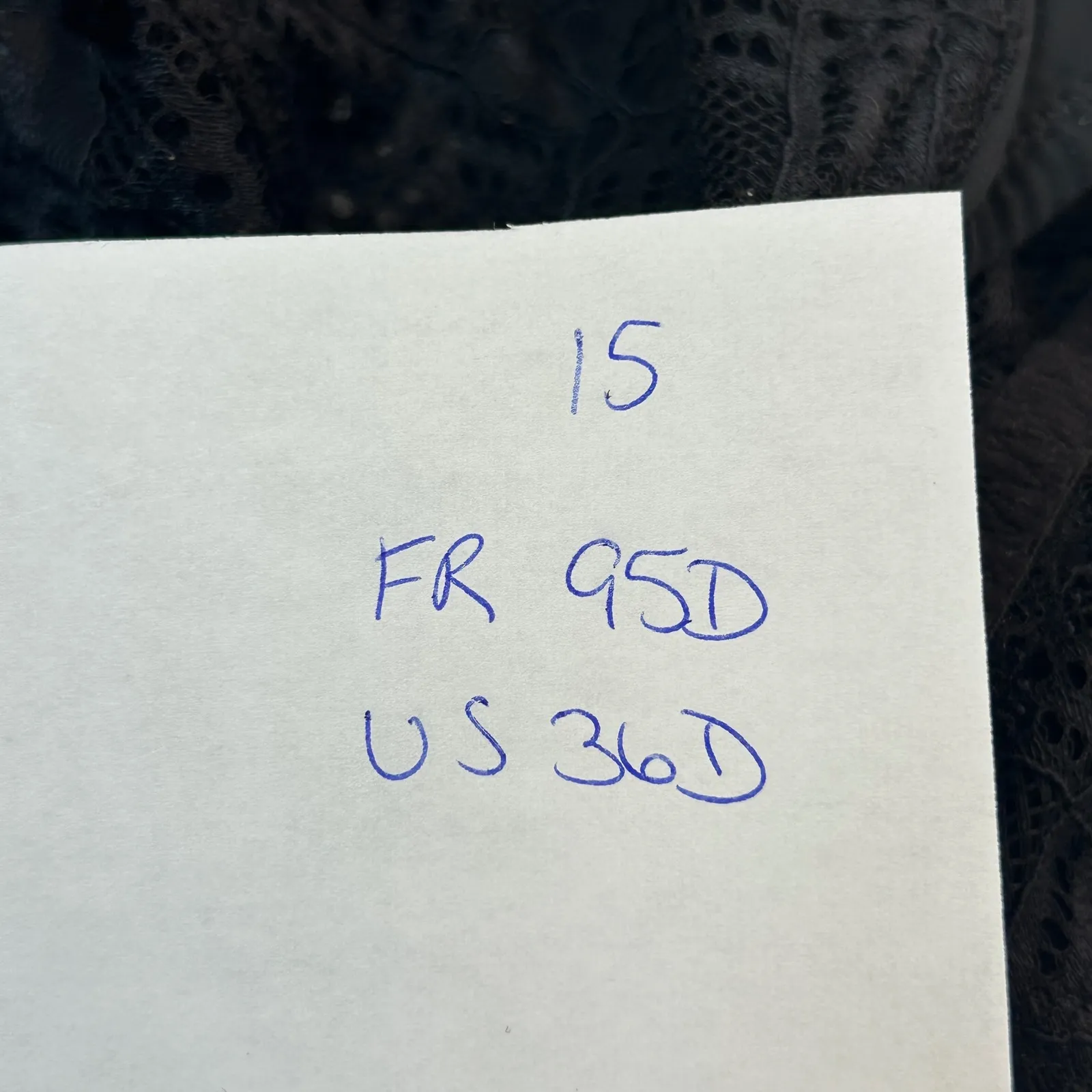 Simone Perele Black Lace Plunge Bra 36D Size undefined - Image 9