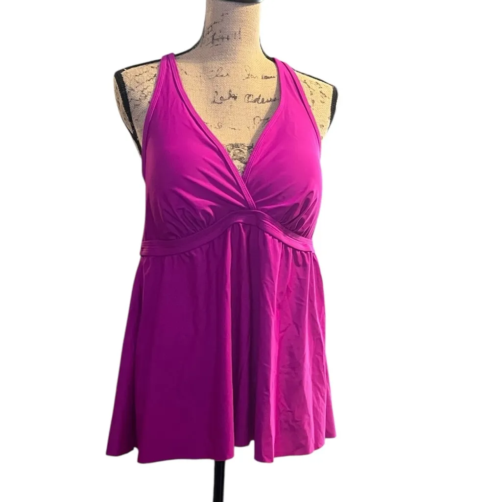 Torrid Magenta Halter Style Swim Top - Image 2