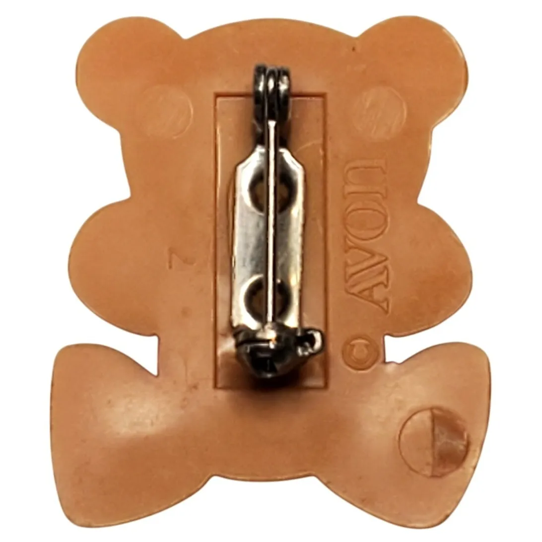 Avon Vintage Valentine Holiday Teddy Bear with Love Heart Brooch Pin - Image 2