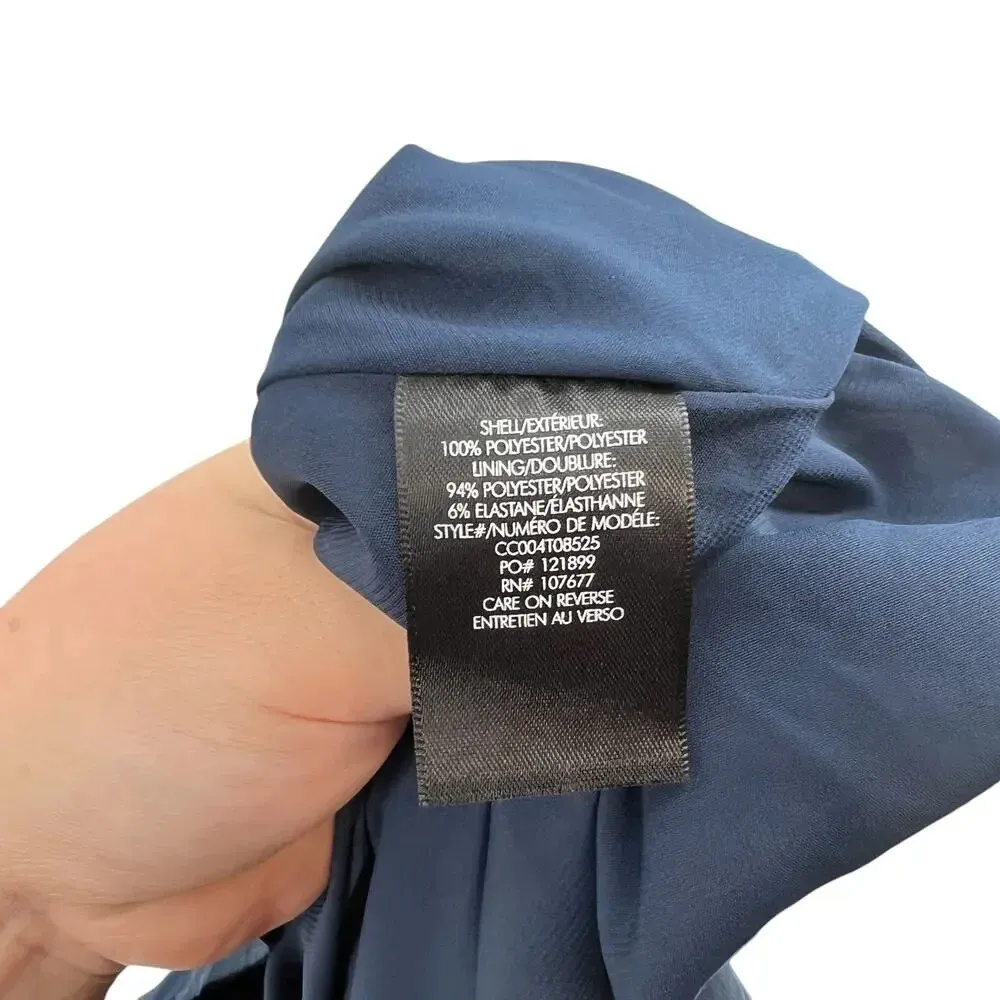 Alice + Olivia Joanne Mini Dress Lace Trim Ruffle Tiered 3/4 Sleeve Blue Size 2‎ - Image 15