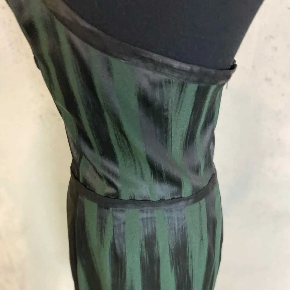 #529 JAYGODFREY One shoulder Cocktail dress Green Size 8 - Image 5