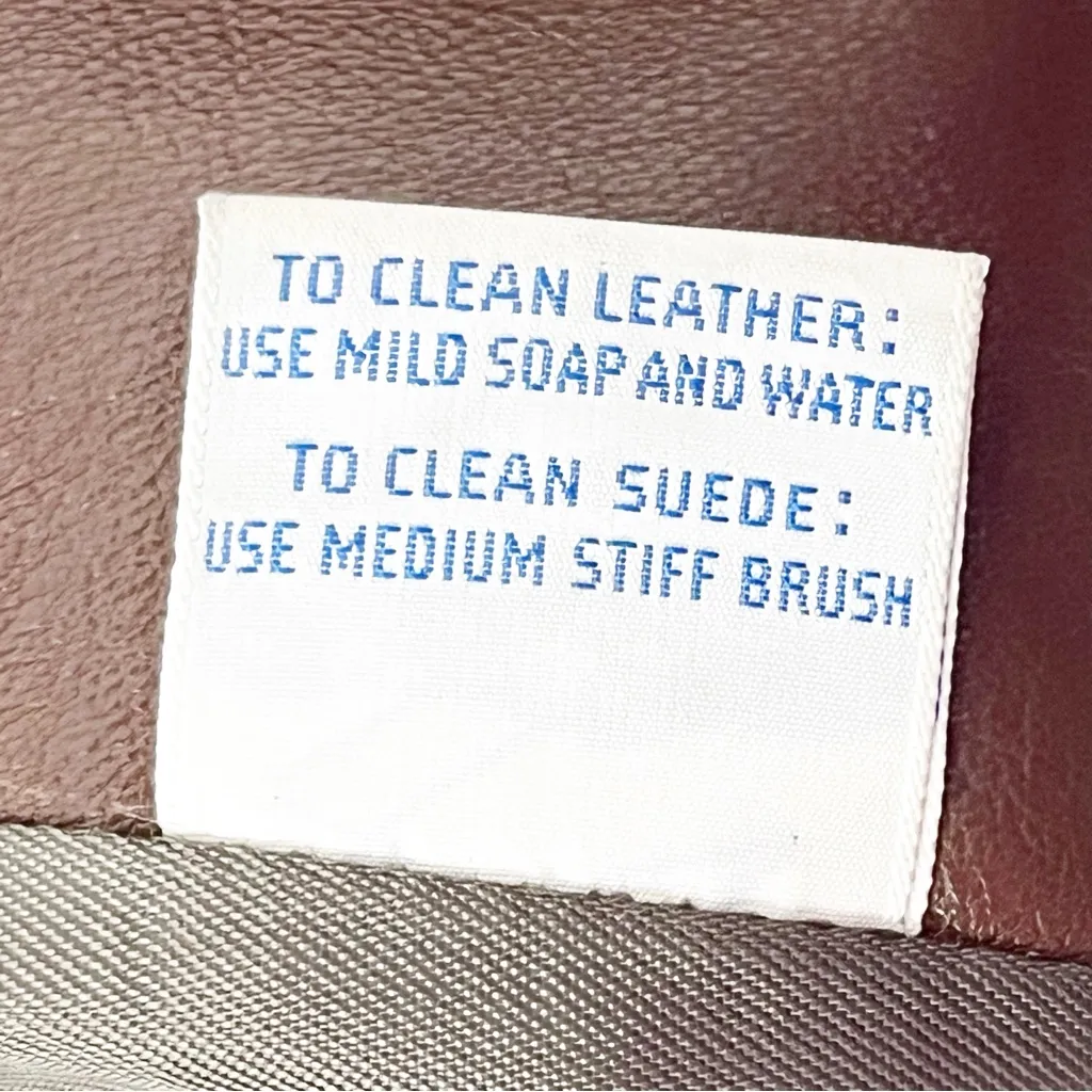 Peter Caruso Genuine Leather Lined Long Sleeves Double Breasted Trench Coat Brown Size M - Image 4