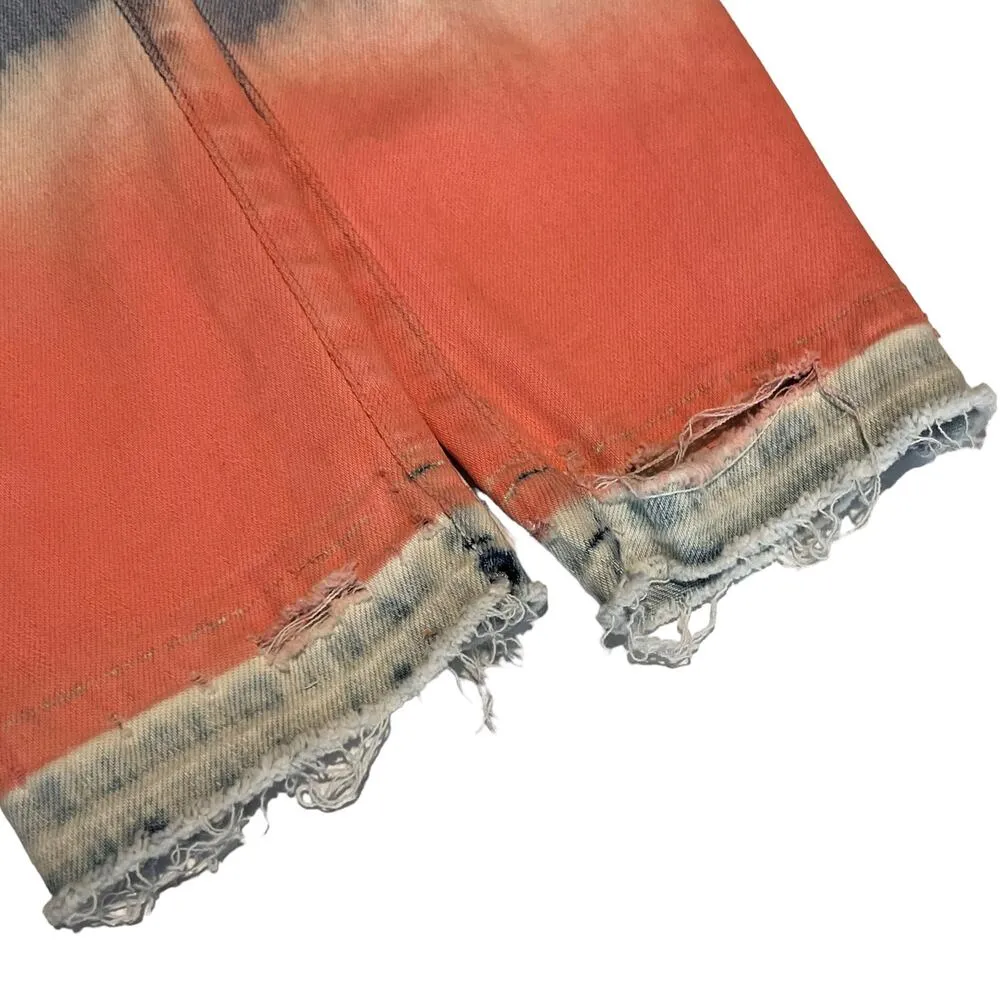 7 For All Mankind The Skinny Crop Unrolled Jeans Womens Size 28  Coral Bleach - Image 11