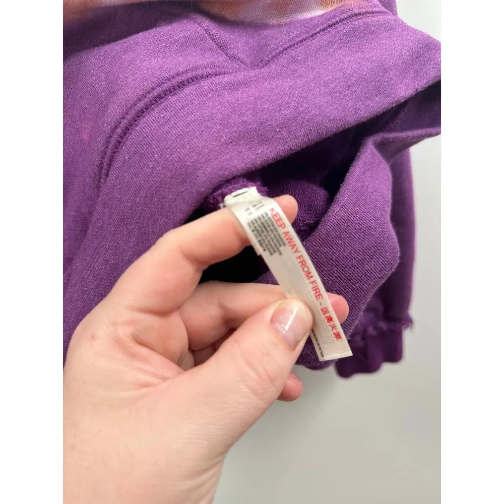 Free People Cream and Purple Ombre Metti Oversized Crew Sweatshirt Size XS - Image 8