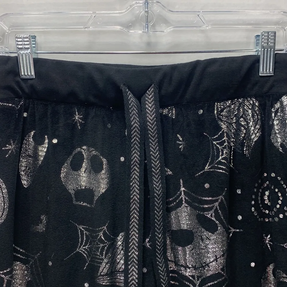 Nightmare Before Christmas Black Jack Skeleton Velour Joggers Size Small - Image 4