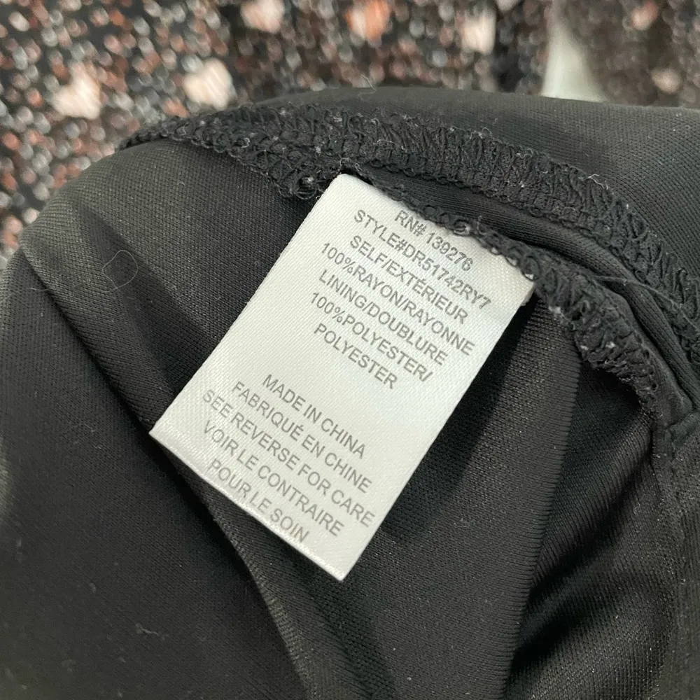 DR2 Black Red Abstract Heart Long Sleeve Fully Lined Shirt Dress Women’s Size S - Image 5