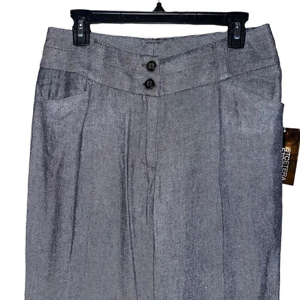 Etcetera‎ black & white woven pants 6 NEW - Image 2