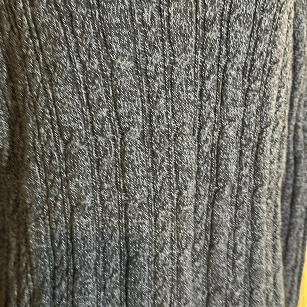 Croft & Barrow Vintage Y2K Marbled Blue Cable Knit Vneck Cotton Sweater Large - Image 10