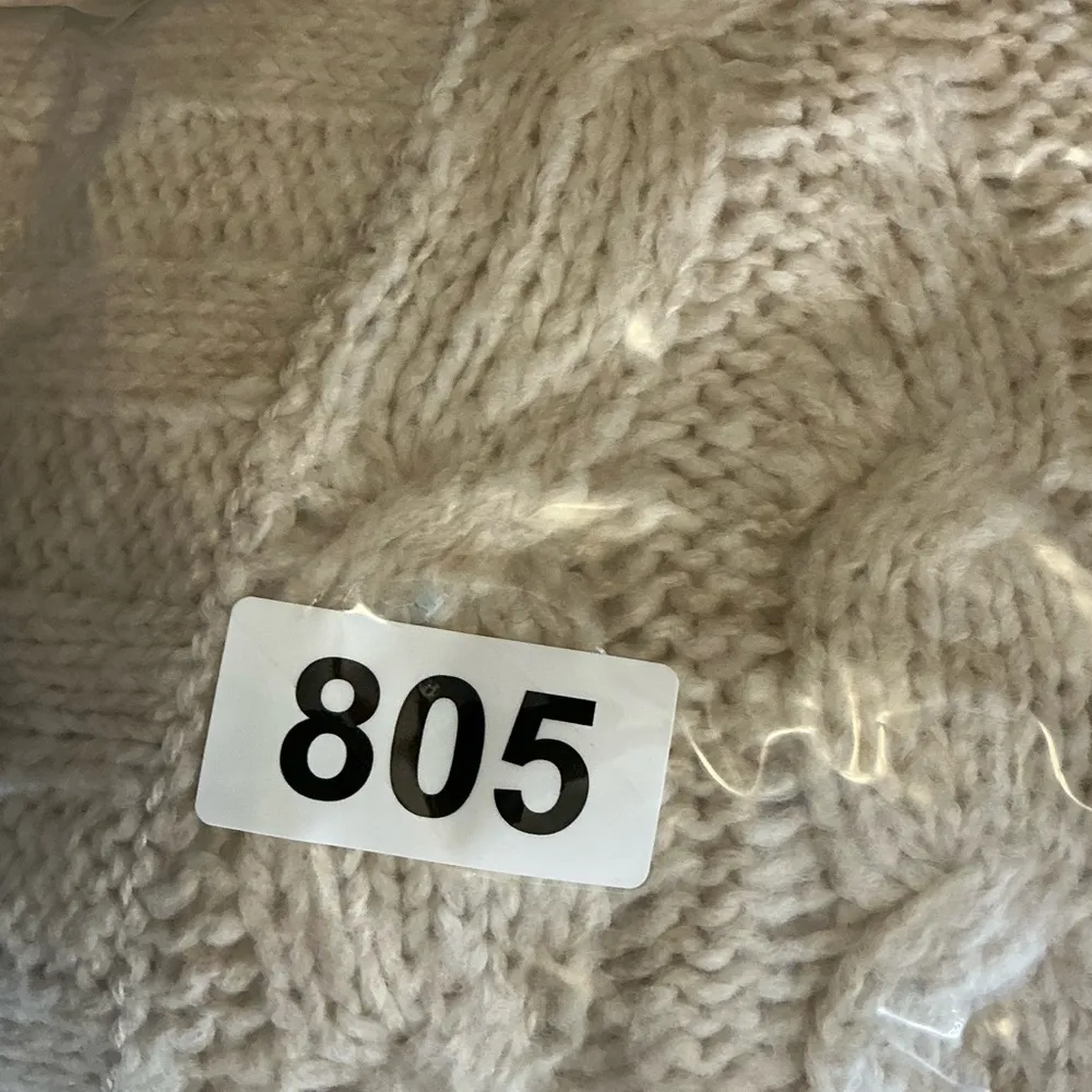 Free People Cream Textured Knit Shrug - Image 5