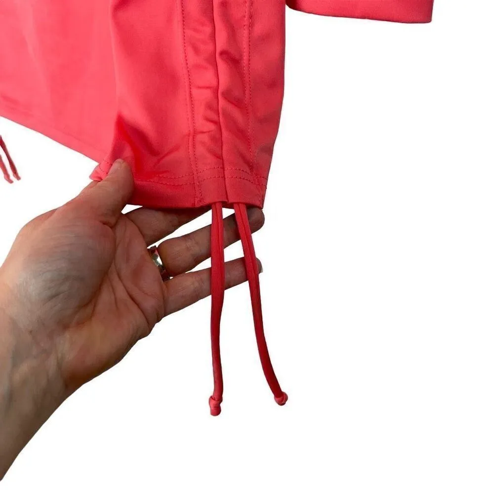 Baleaf Orange Quarter Zip Drawstrings Long Sleeves Rash Guard Size L - Image 3