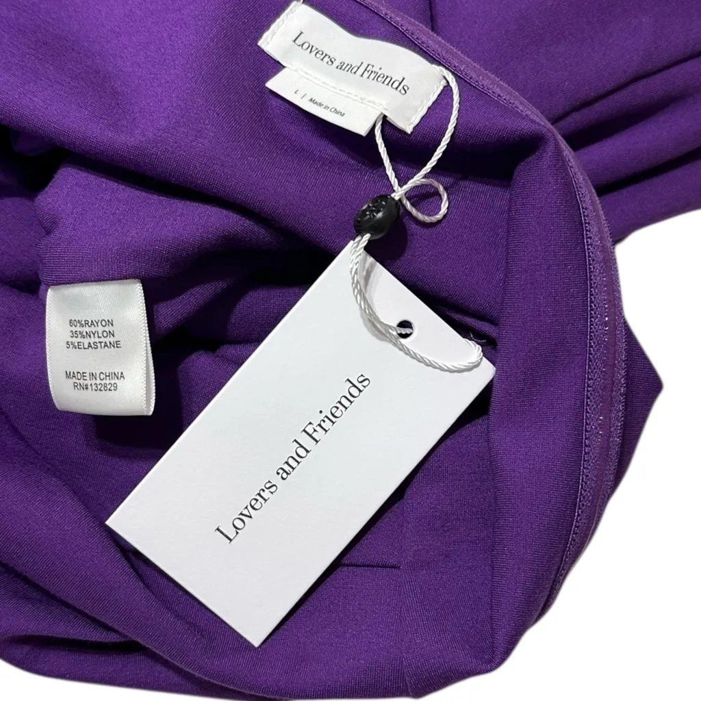 LOVERS + FRIENDS Montrose Strapless Cut-Out Maxi Dress, Purple, Large - Image 8