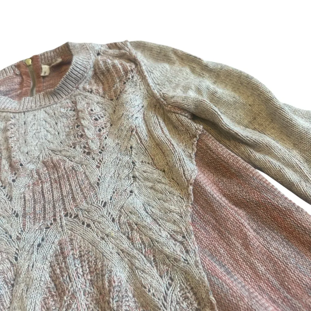 Moth Anthropologie Anita Swing Top Sweater Loose Weave Flowy Boho Size Small Pink - Image 7