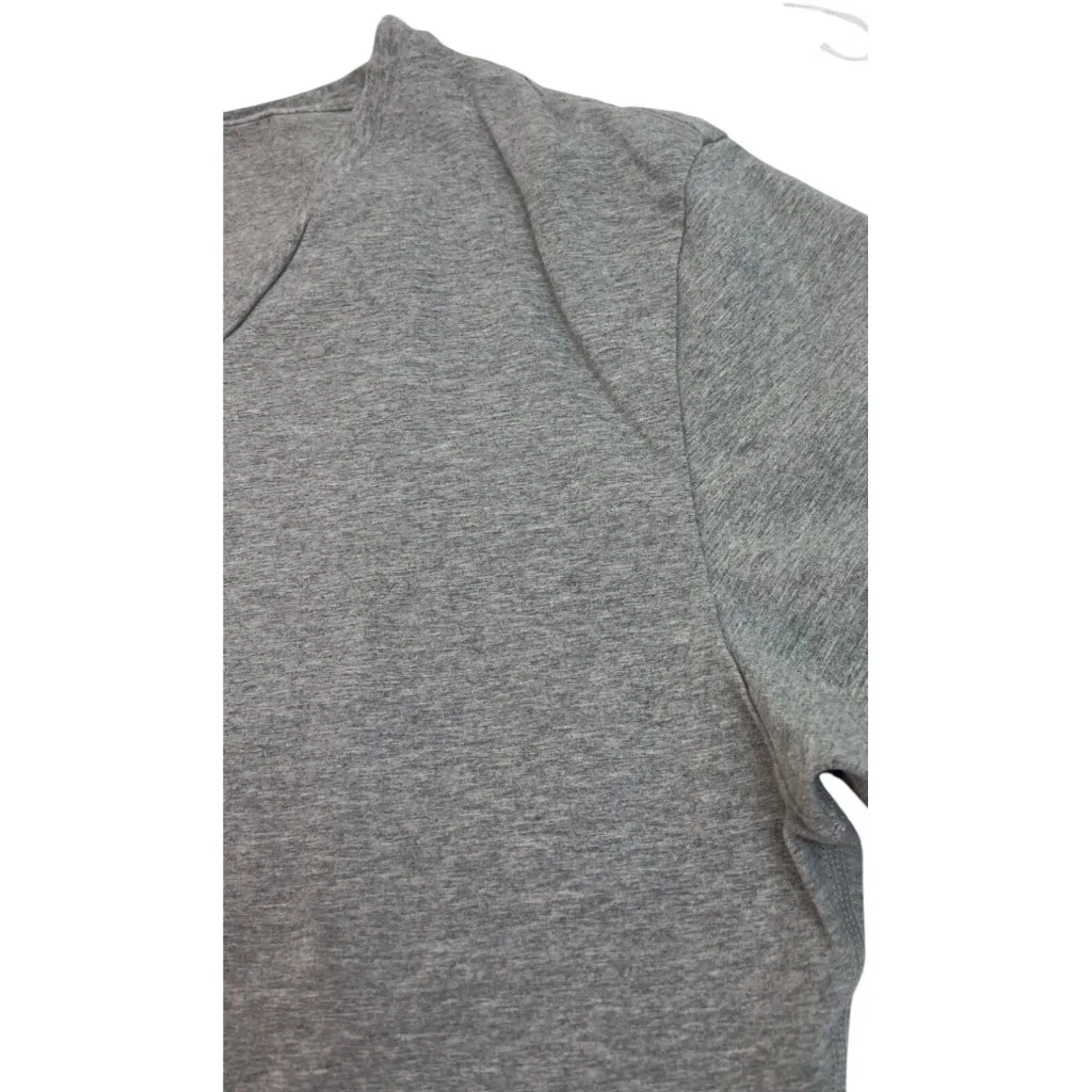 Spanx Womens Heather Gray V-Neck Short Sleeve Stretch Tee Shirt Size M 59h - Image 6