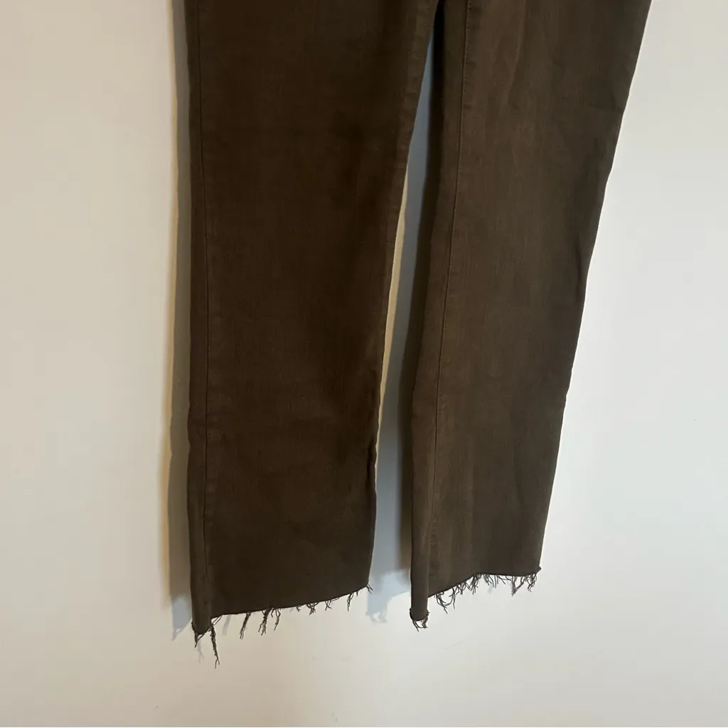 NWT Madewell Kick Out Crop Jeans in Driftwood Brown: Raw-Hem Edition Size 23 - Image 6