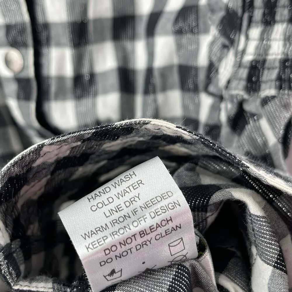 COOGI Shirt Dress Size Large Buffalo Check Plaid W&B Silver Logo Zippers Checked - Image 14