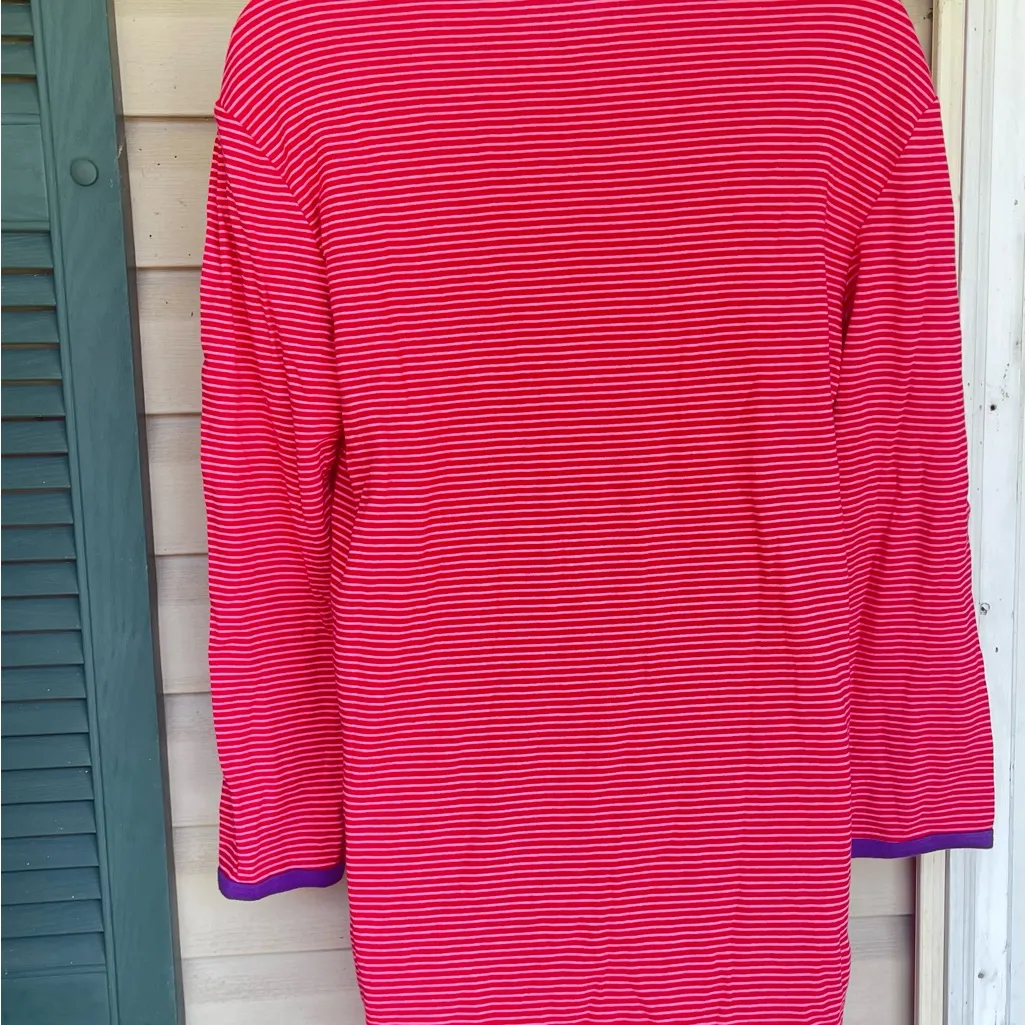 Vintage Victoria's Secret Red Long Sleeve Night Shirt Women’ - Image 3