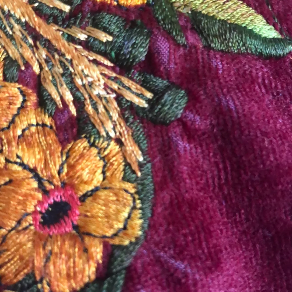 Boho Embroidered Tapestry Cottagecore Western Festival Retro Purse Tote Zip Bag Gold - Image 8