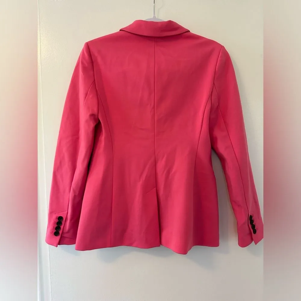 Boden Semi Fitted Jersey Blazer 6 Pink - Image 3