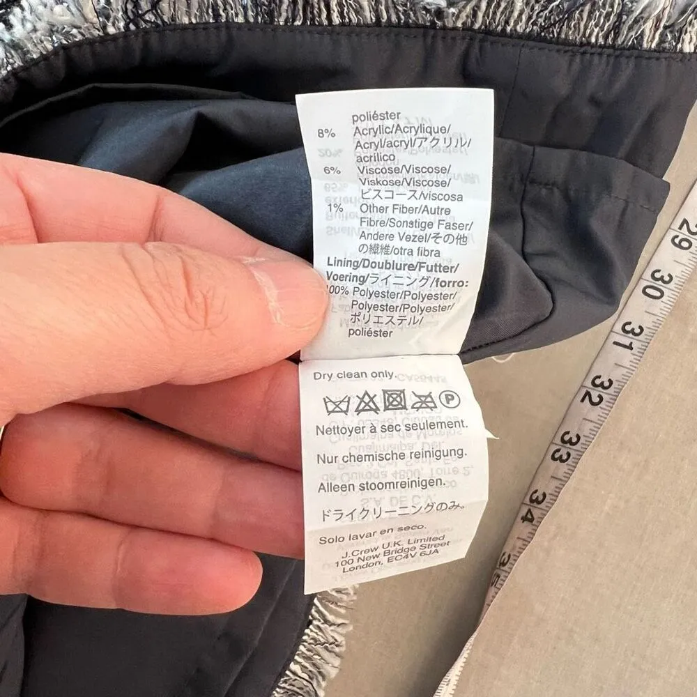 J crew navy sleeveless tweed sheath dress size 6 - Image 9