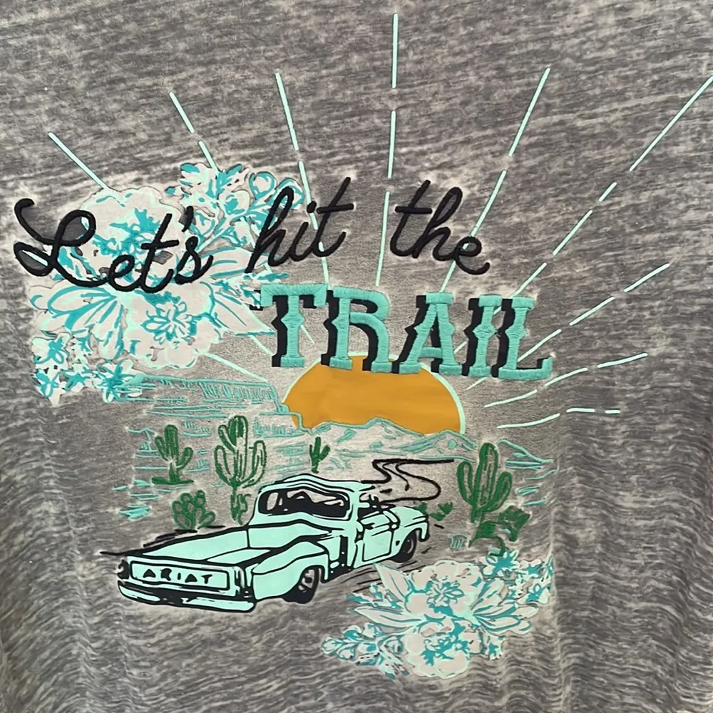 Ariat Let’s Hit The Trail Burnout Tee Large - Image 3