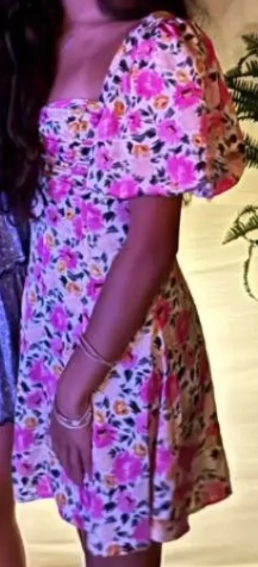 Sasha Puff Sleeve Floral Mini Dress Pink XXS - Image 8