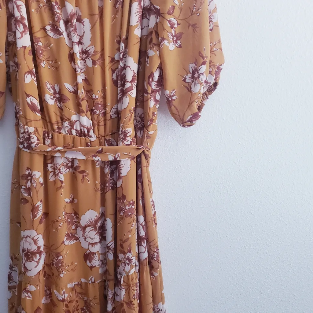 Luxology Floral Tiered Lined Maxi Dress - Image 7