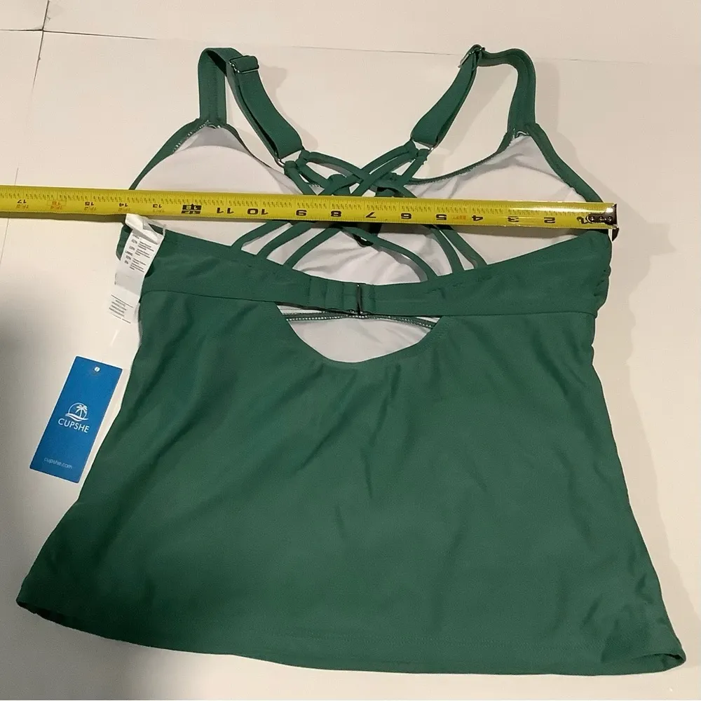 Cupshe Green Bikini Top Sz M - Image 3
