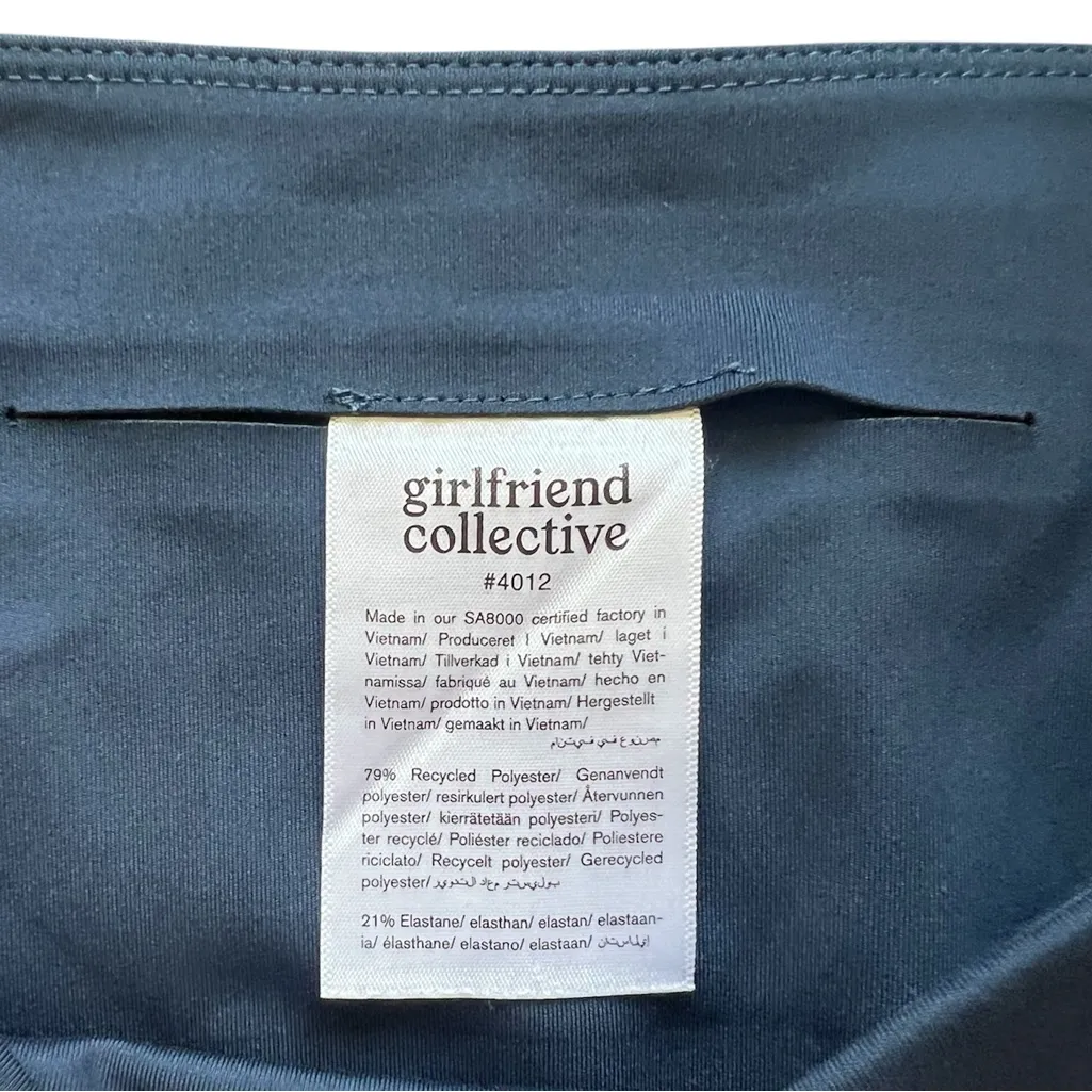 Girlfriend Collective Compressive High Waisted Blue Capri Leggings | Small - Image 4