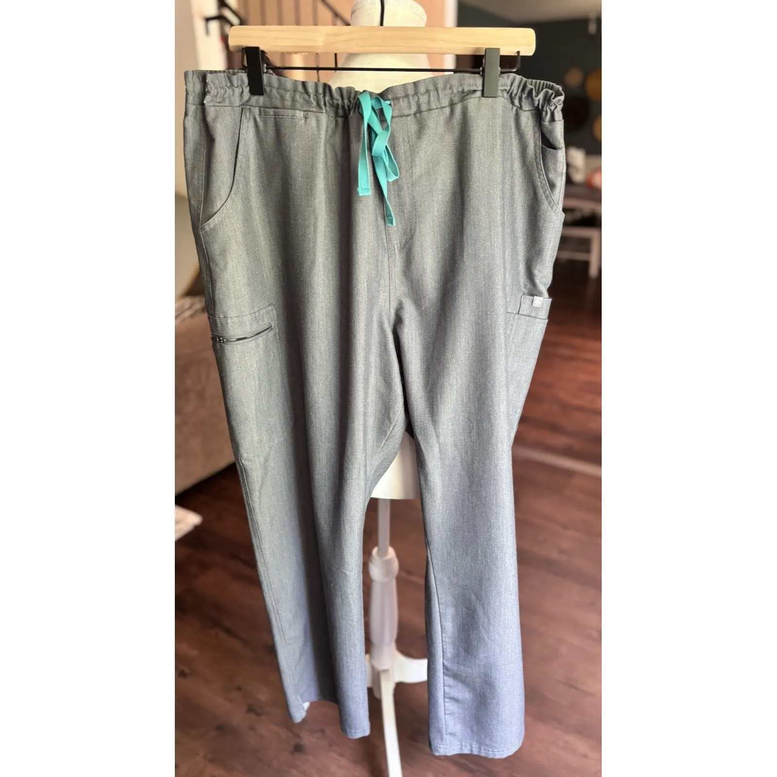 Womens Figs TW2000P Yola‎ Skinny Scrub Pants Graphite Gray XXL Petitie - Image 2